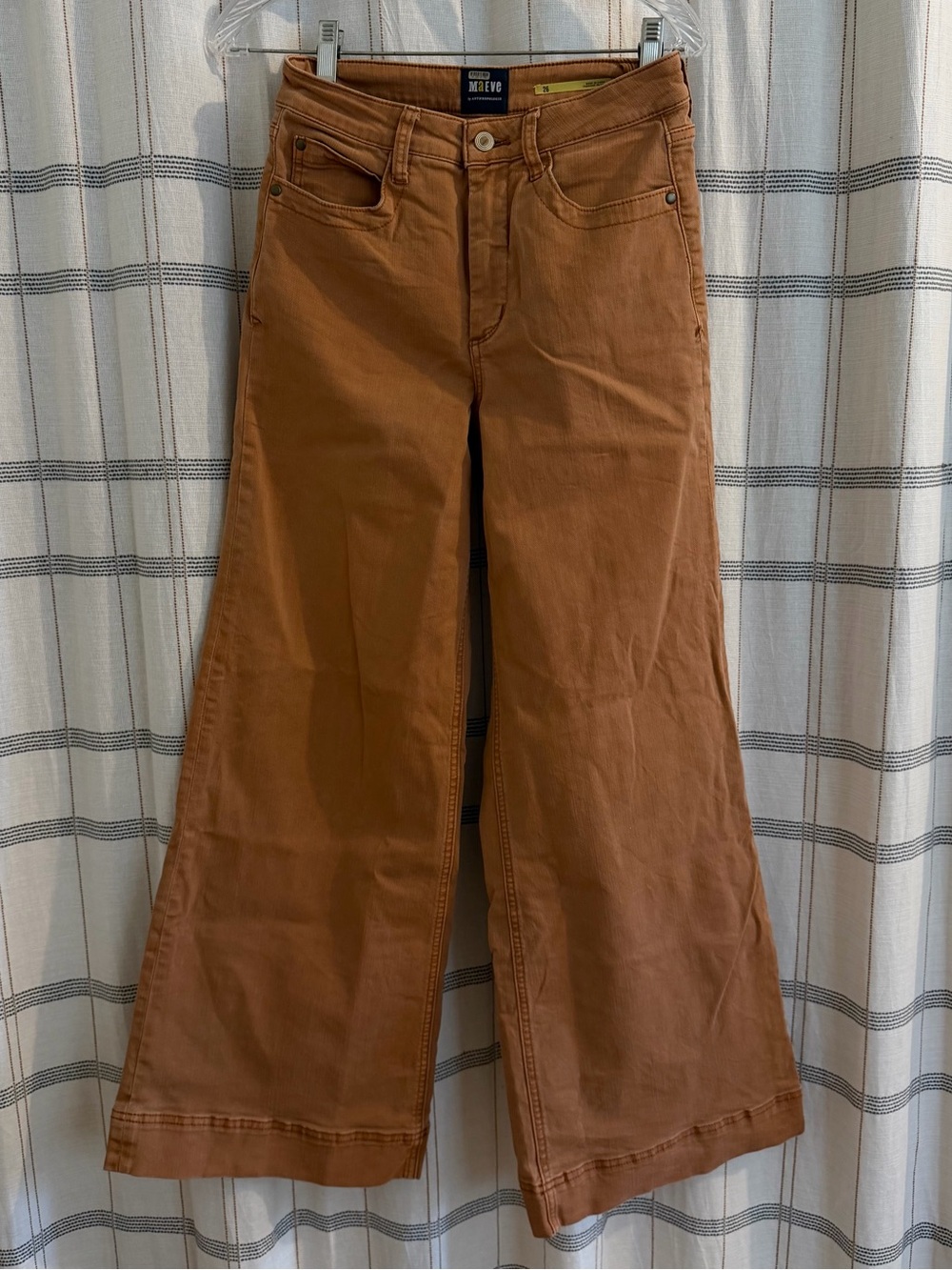 Maeve Anthropologie burnt orange Wide-Leg Jeans